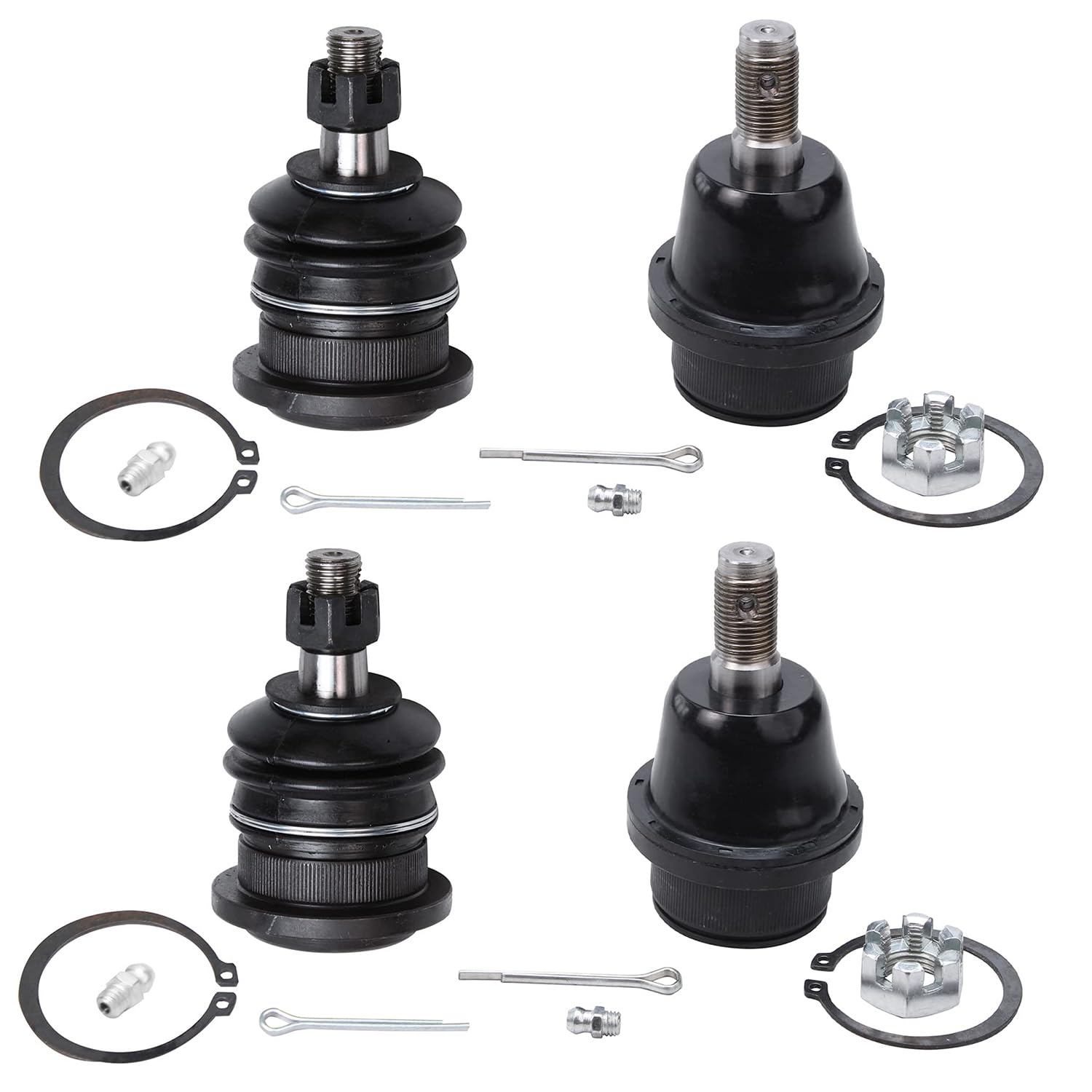 Detroit Axle - Front 4pc Ball Joints for Toyota 2003-2018 4Runner FJ Cruiser Lexus GX470, 4 Upper & Lower Ball Joints Replacemen